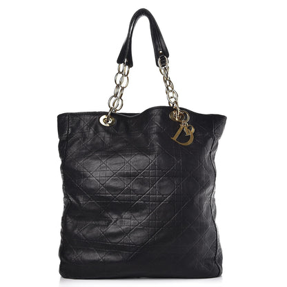 Christian Dior Lambskin Cannage Shopper Tote Black 1 of 12
