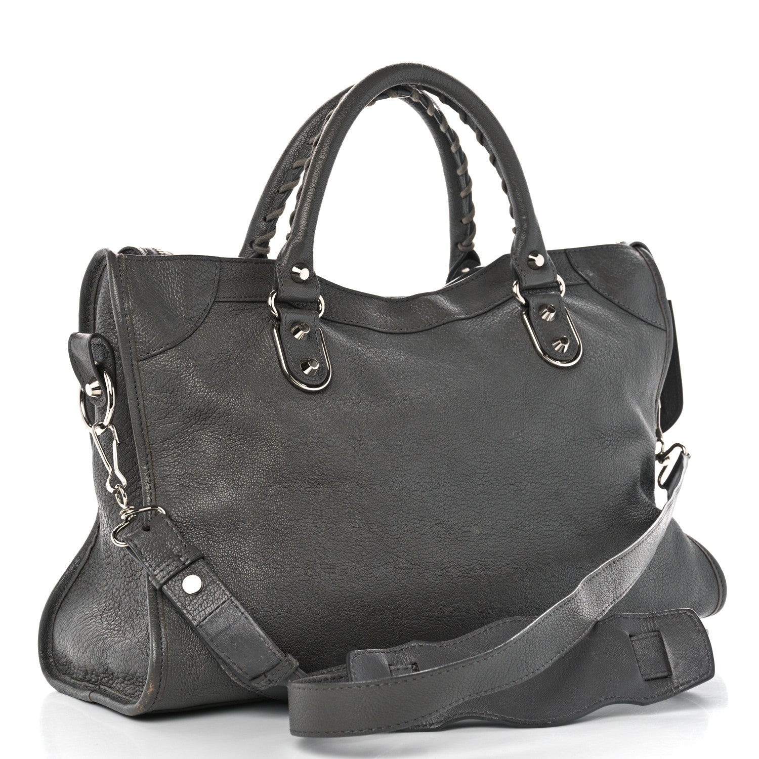 Balenciaga Chevre Silver Metallic Edge Hardware City Gris Acier 4 of 16