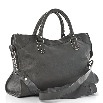 Balenciaga Chevre Silver Metallic Edge Hardware City Gris Acier 4 of 16