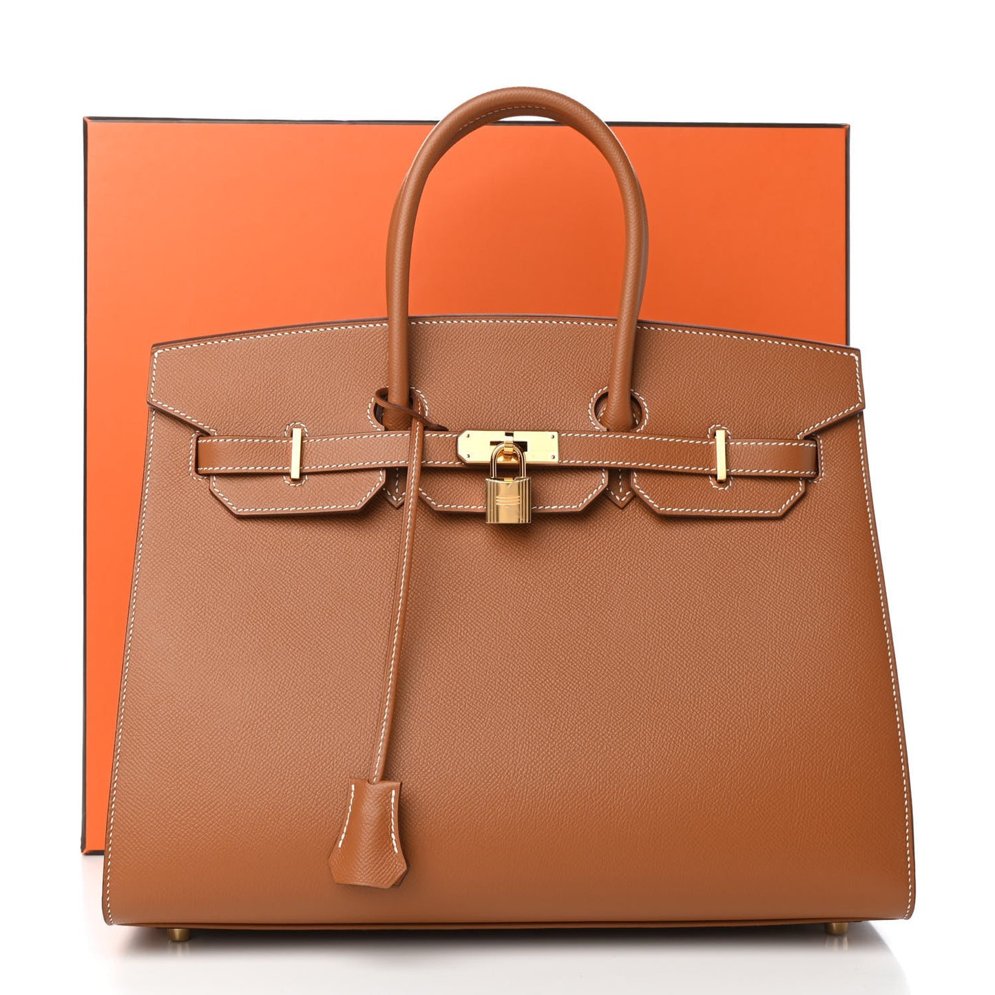 Madame Calfskin Birkin Sellier 35 Gold