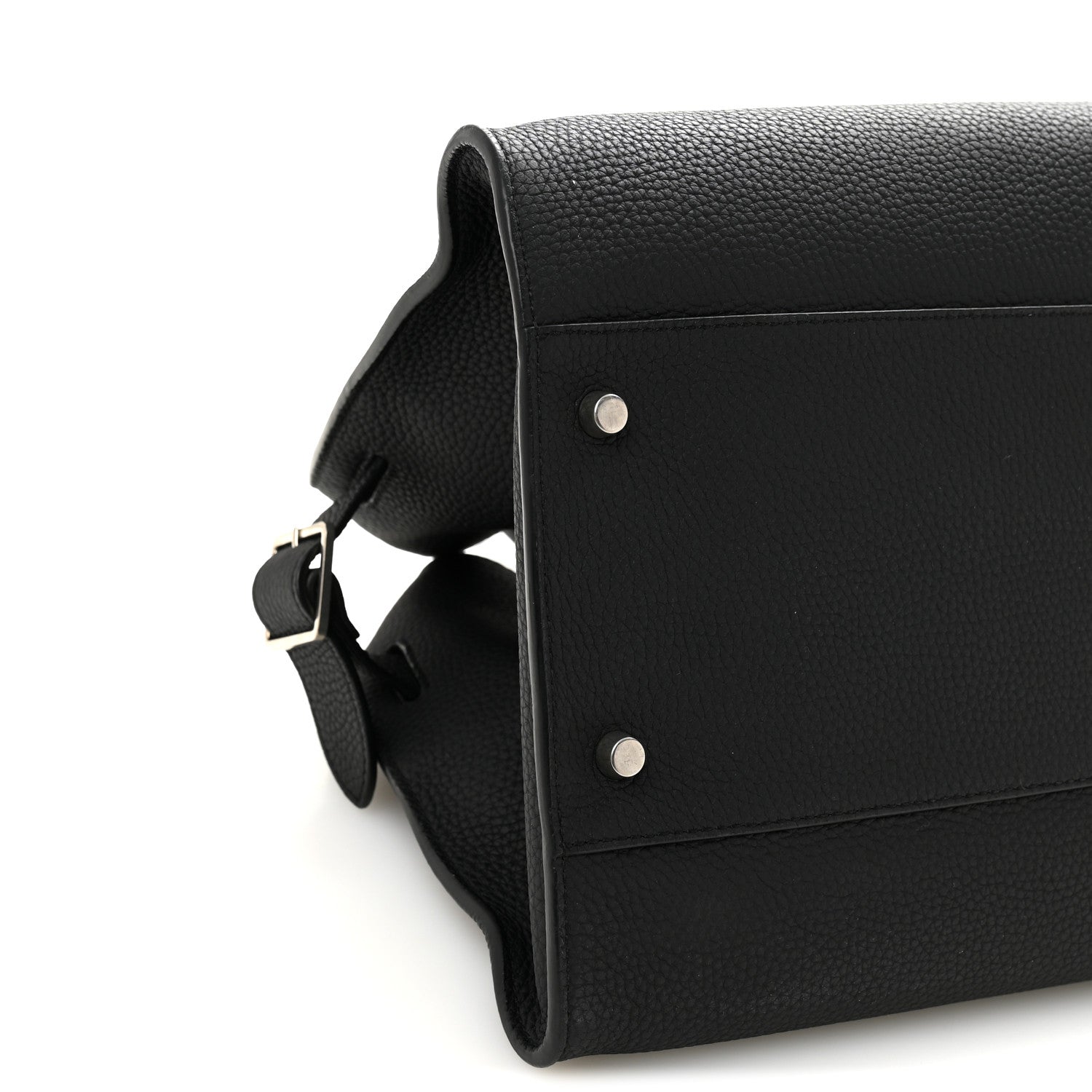 The Row Matte Grained Calfskin EW Margaux Black 8 of 9