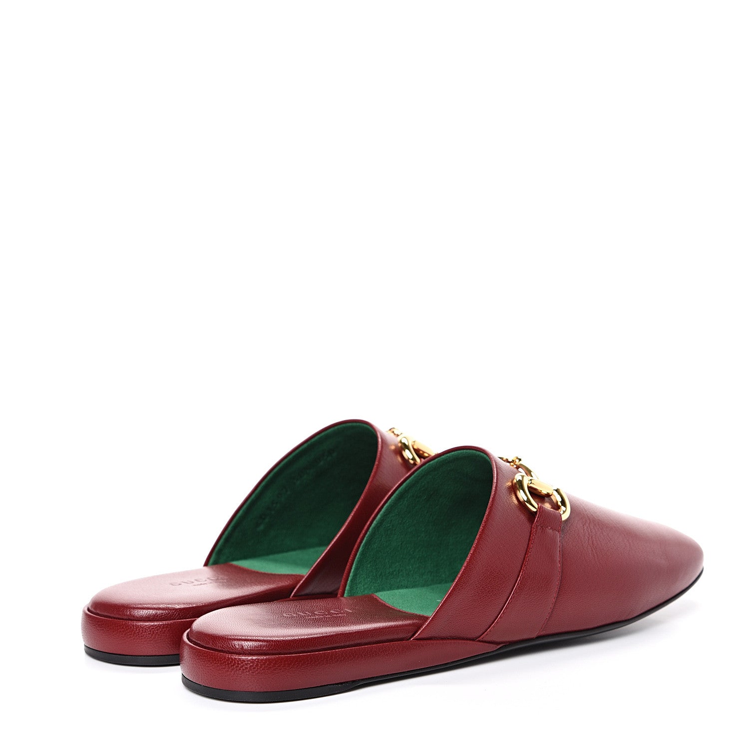 Gucci Goatskin Horsebit Pericle Slippers 38.5 Rosso 4 of 11