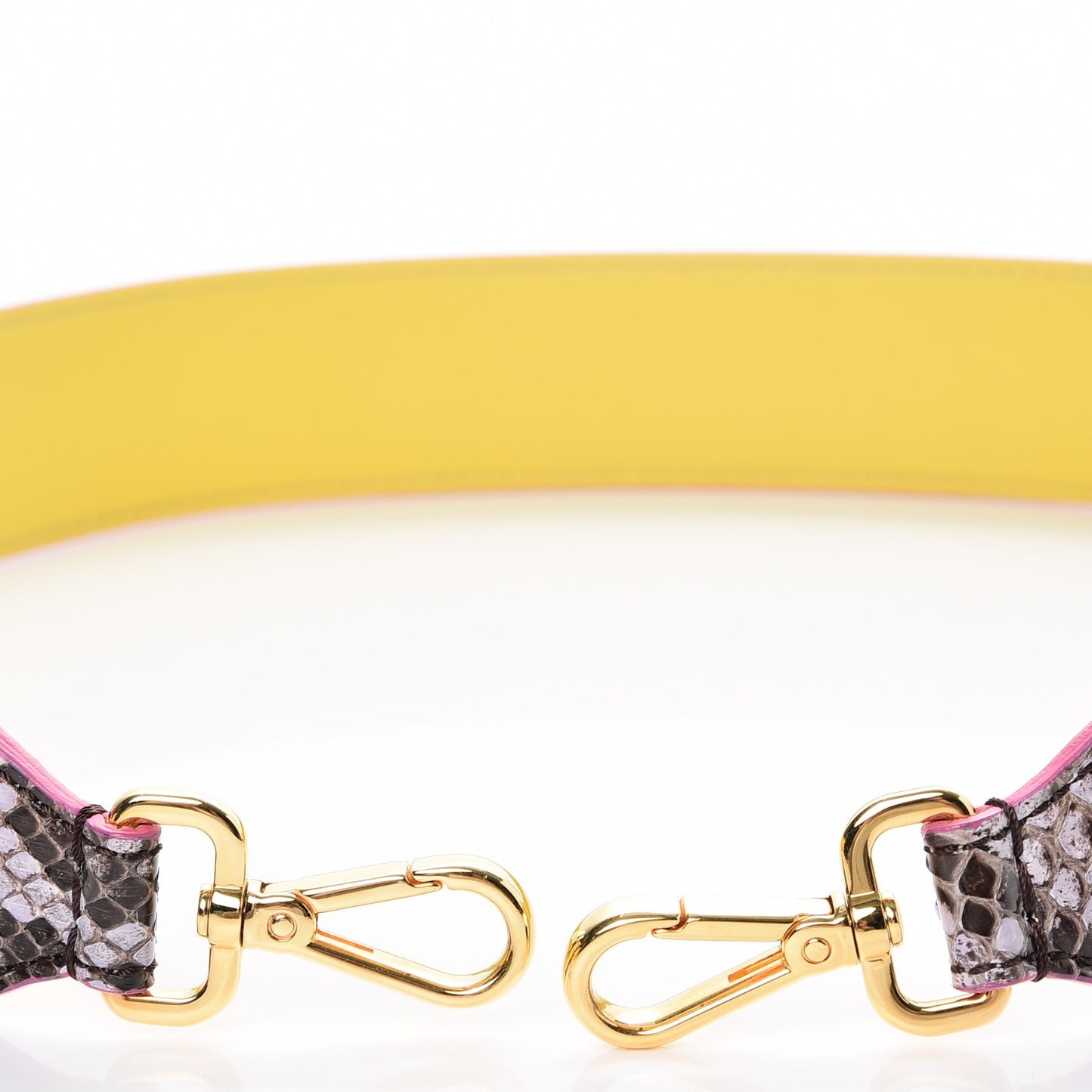 Shiny Python Vitello Dolce Strap You Purple Yellow