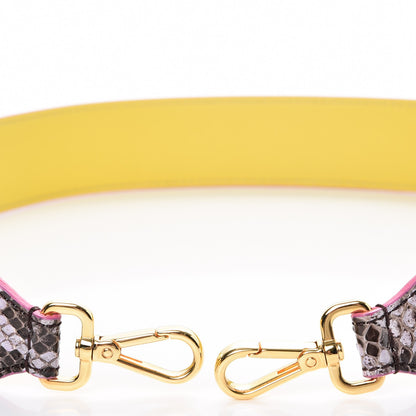 Fendi Shiny Python Vitello Dolce Strap You Purple Yellow 5 of 6