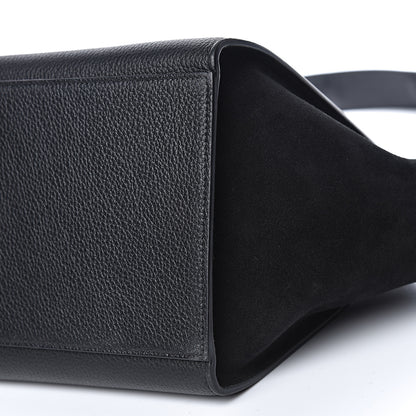 Celine Drummed Calfskin Suede Small Trapeze Black 8 of 9
