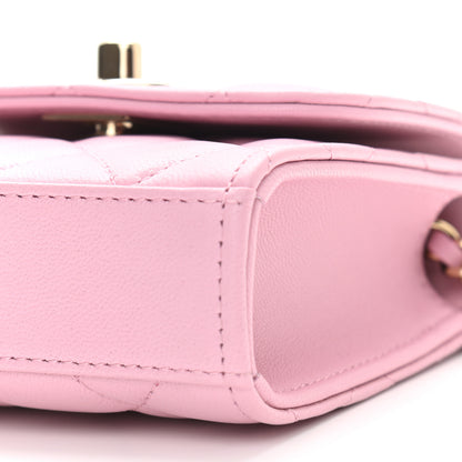 Chanel Lambskin Quilted Mini Trendy CC Clutch With Chain Pink 9 of 10