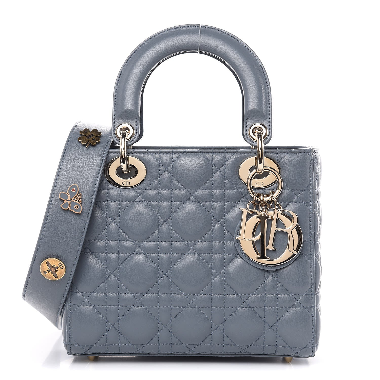 Christian Dior Lambskin Cannage Small My Lady Dior Blue Grey 1 of 10