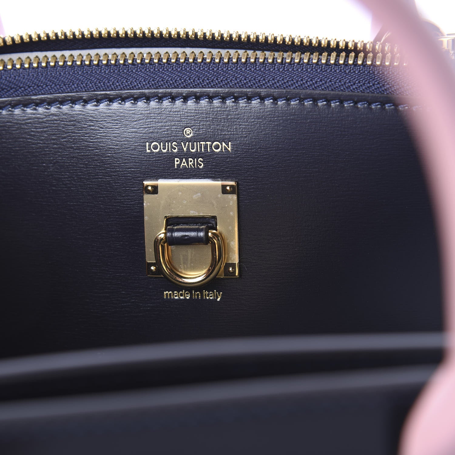 Louis Vuitton Calfskin City Steamer MM Gris Antartica Navy Rose Doux 7 of 10