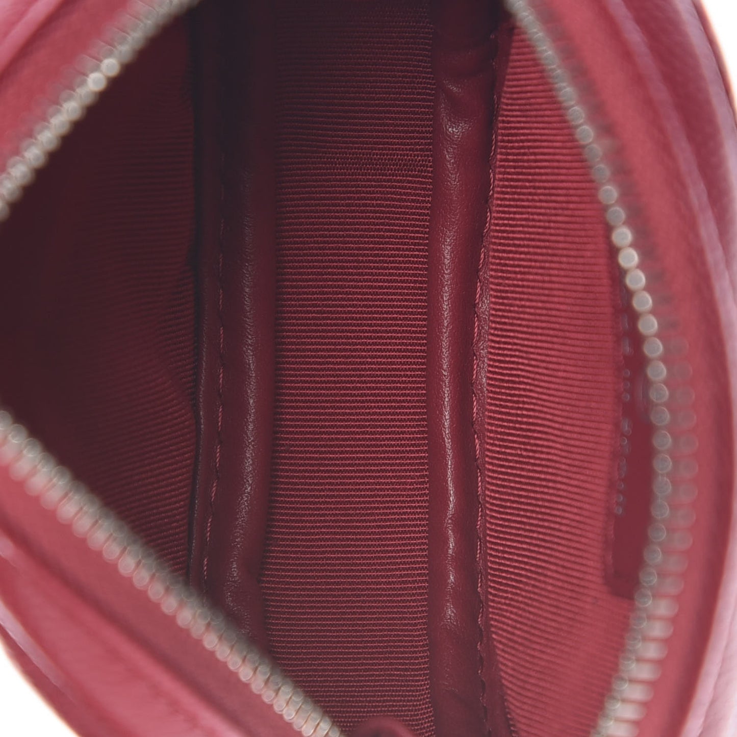 Caviar Quilted Zip Around Classic Coin Purse Dark Pink