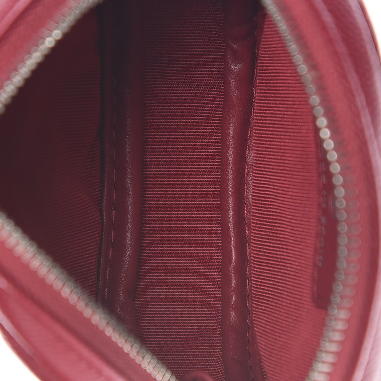 Chanel Caviar Quilted Zip Around Classic Coin Purse Dark Pink 5 of 8