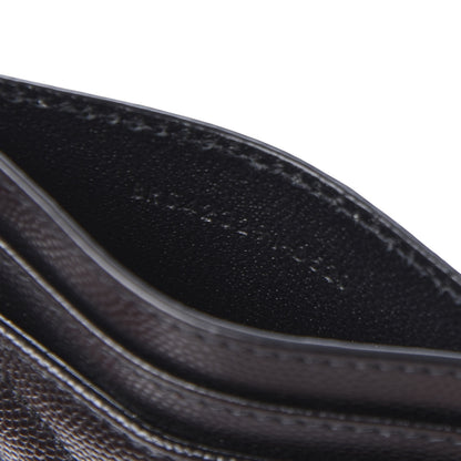 Saint Laurent Grain De Poudre Matelasse Chevron Monogram Credit Card Case Black 7 of 8