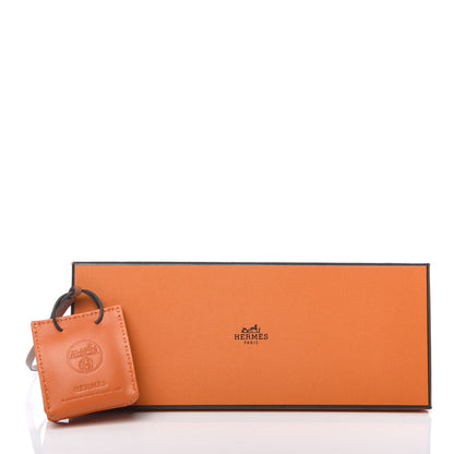 Hermes Milo Lambskin Swift Shopping Bag Charm Feu Gold 4 of 4