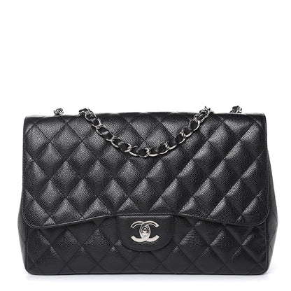 Chanel Caviar Quilted Jumbo Single Flap Black 1 of 12