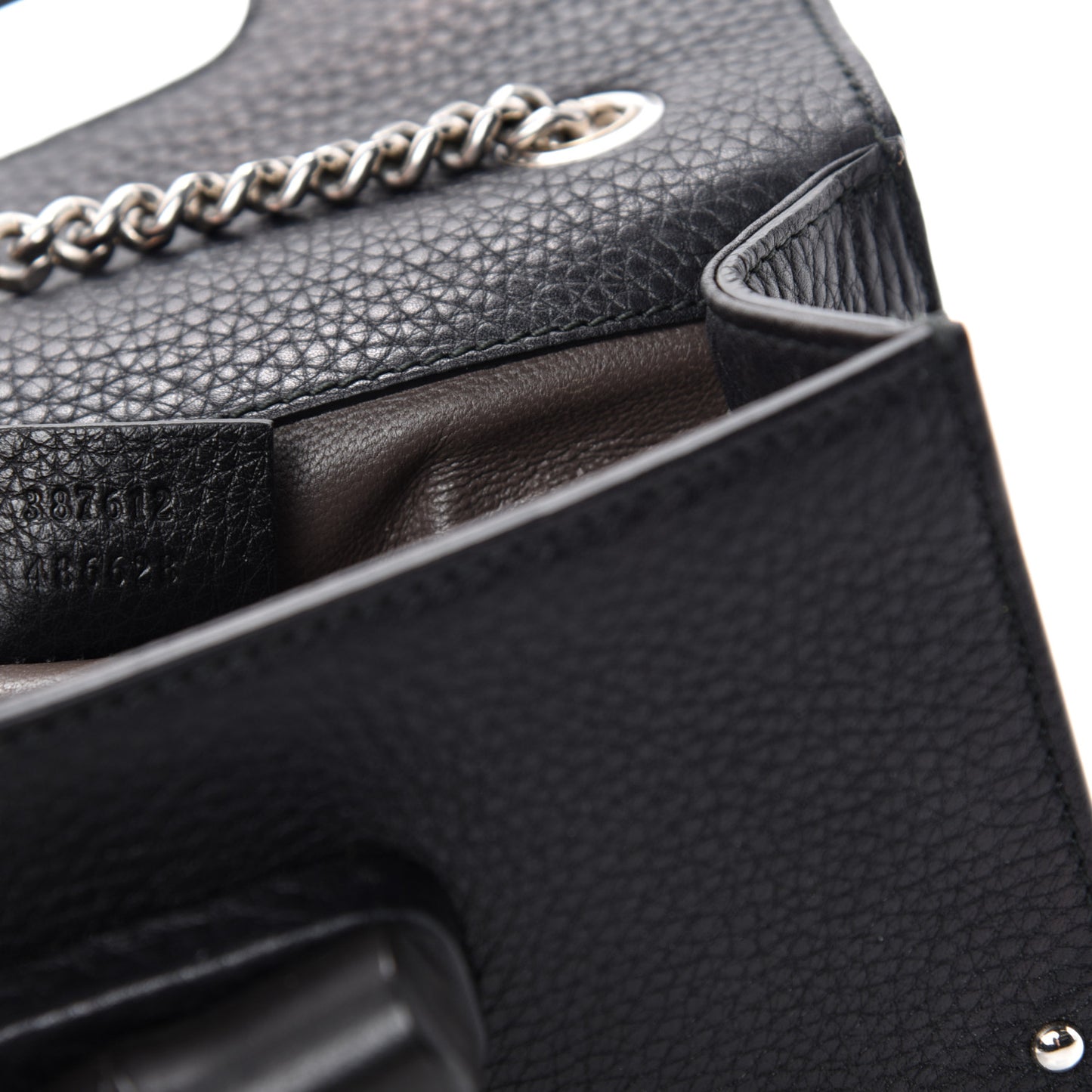 Calfskin Small Studded Miss Bamboo Shoulder Bag Black