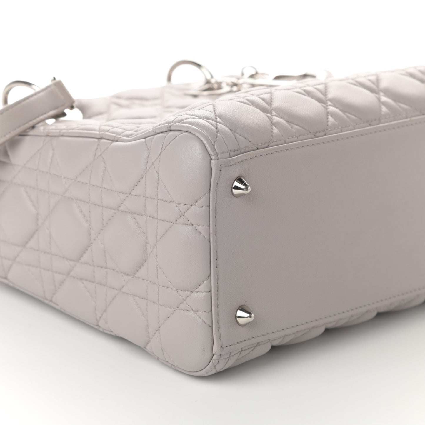 Lambskin Cannage Medium Lady Dior Grey