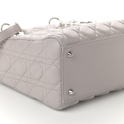 Christian Dior Lambskin Cannage Medium Lady Dior Grey 8 of 9