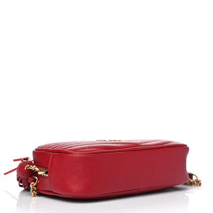 Saint Laurent Grain De Poudre Matelasse Monogram Mini Lou Camera Bag Eros Red 3 of 4