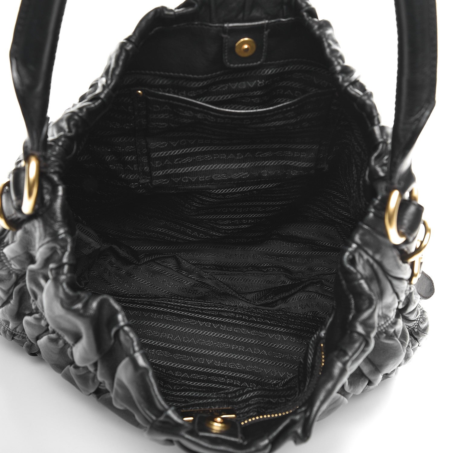 Prada Nappa Gaufre Hobo Nero Black 5 of 12