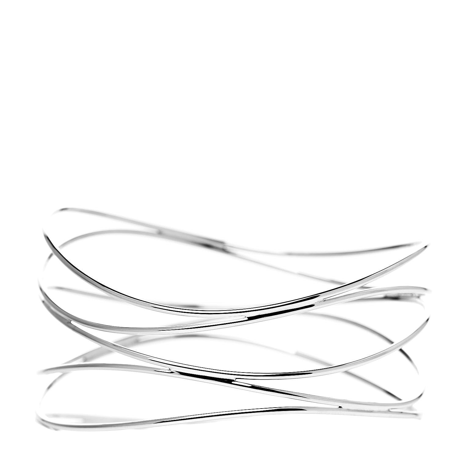 Tiffany Sterling Silver Elsa Peretti Five Row Wave Bracelet 3 of 5
