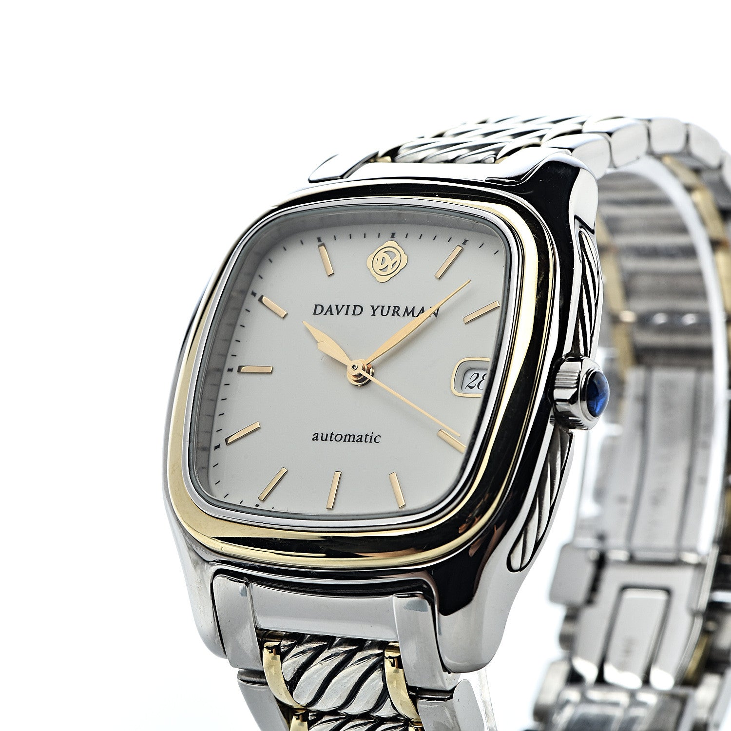David Yurman Stainless Steel 18K Yellow Gold 35mm Thoroughbred Automatic Watch 10 of 10