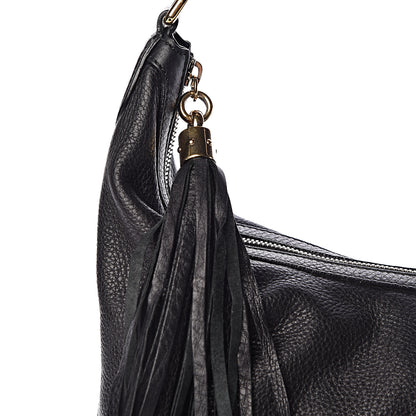 Gucci Pebbled Calfskin Medium Soho Chain Hobo Black 8 of 14