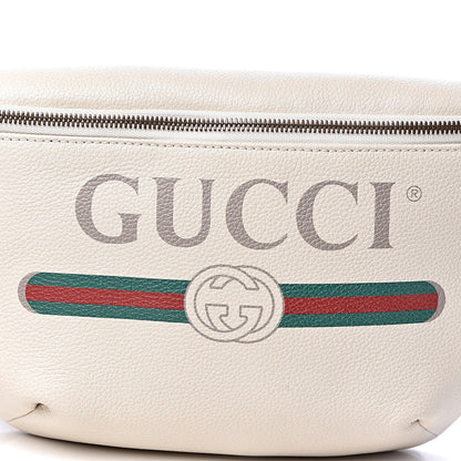 Gucci Grained Calfskin Logo Belt Bag White 11 of 11