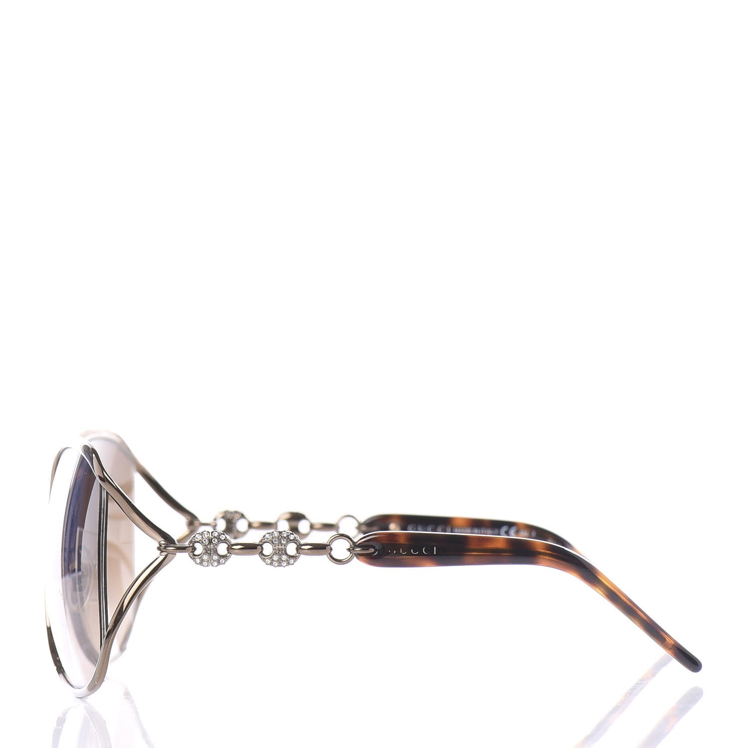 Gucci Crystal Marina Chain Sunglasses 4250/N/S Tortoise 3 of 10