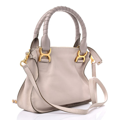 Chloe Calfskin Small Marcie Satchel Abstract White 3 of 11