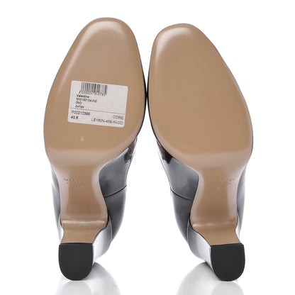Valentino Garavani Patent Tan-Go Mary Jane Ankle Strap 100mm Pumps 40.5 Black 5 of 8