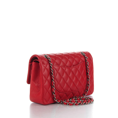 Chanel Lambskin Quilted Medium Double Flap Red 3 of 9