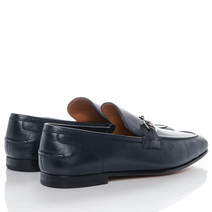 Gucci Goatskin Mens Horsebit Loafers 9 Navy 4 of 8