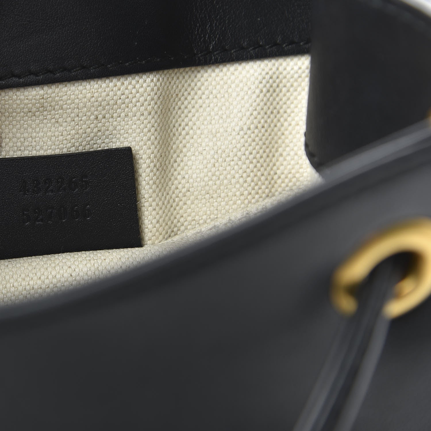 Gucci Calfskin Web GG Marmont Flap Chain Backpack Black 8 of 9