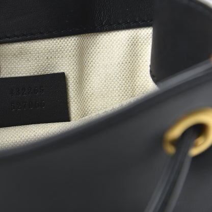 Gucci Calfskin Web GG Marmont Flap Chain Backpack Black 8 of 9