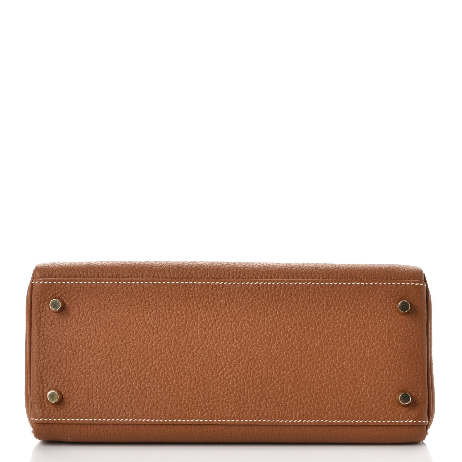 Hermes Taurillon Clemence Retourne Horseshoe Kelly 28 Gold 7 of 40
