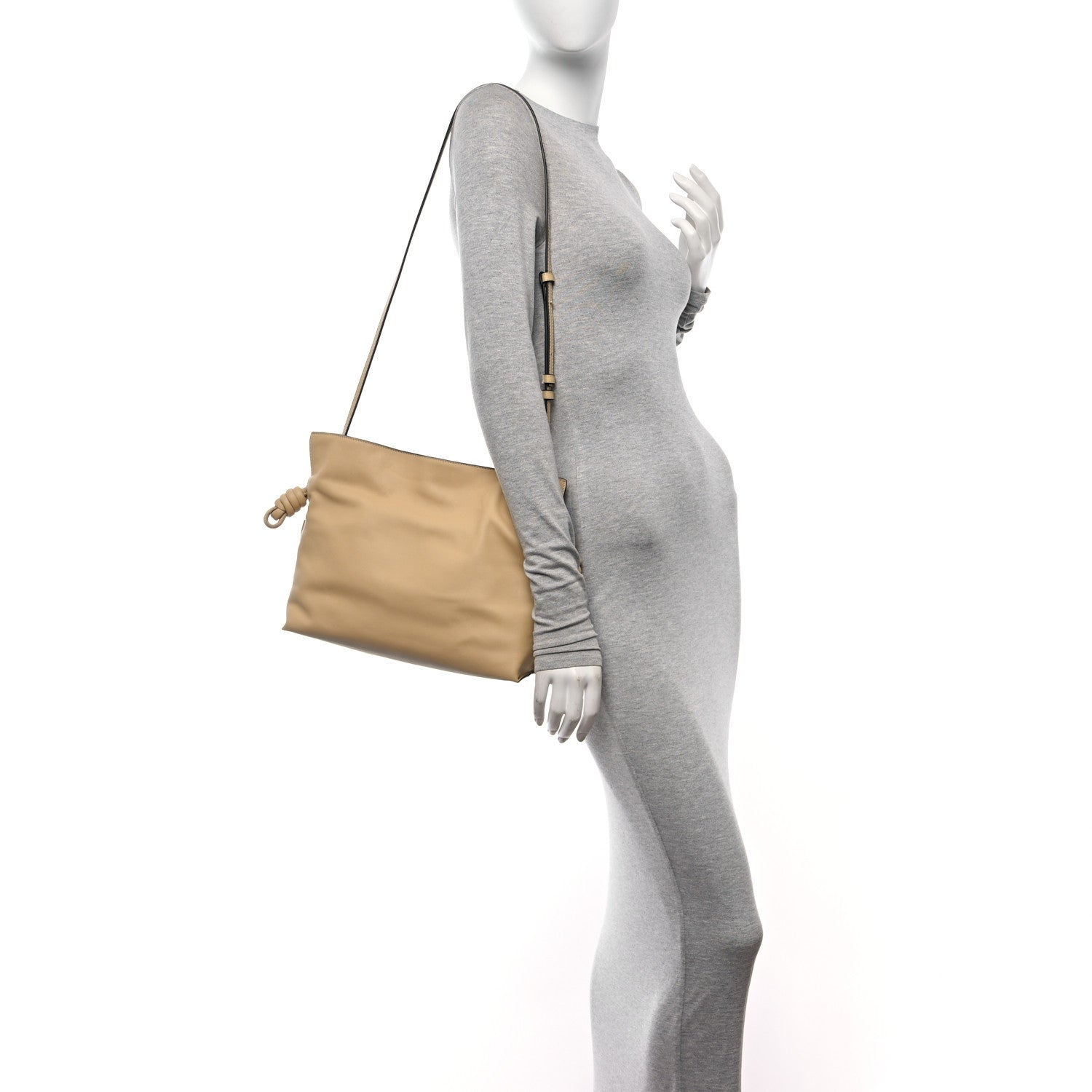 Loewe Nappa Flamenco Knot Clutch  Dark Butter 2 of 10