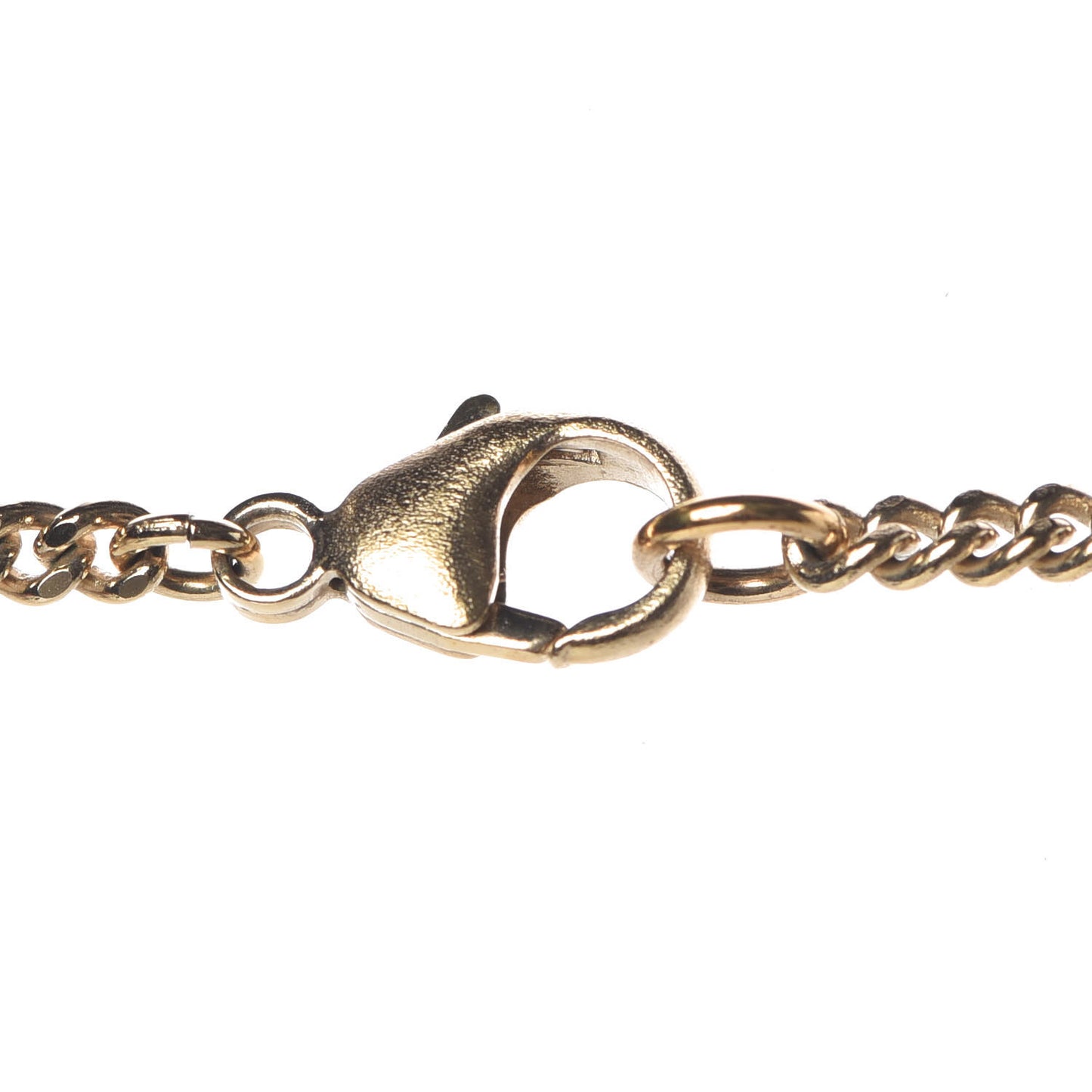 Enamel Velvet CC Bow Necklace Black Gold
