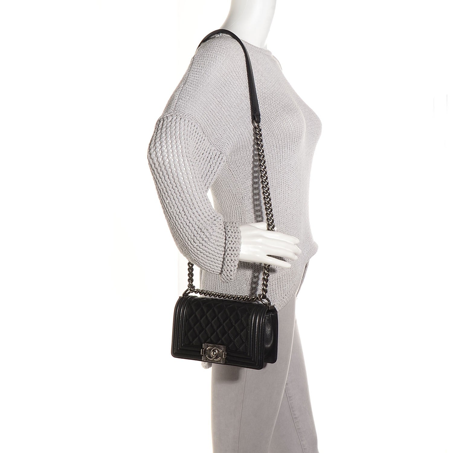 Chanel Calfskin Quilted Small Boy Flap Black 2 of 9