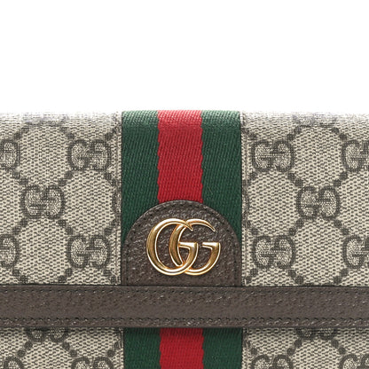 Gucci GG Supreme Monogram Web Ophidia Continental Wallet Brown 8 of 10