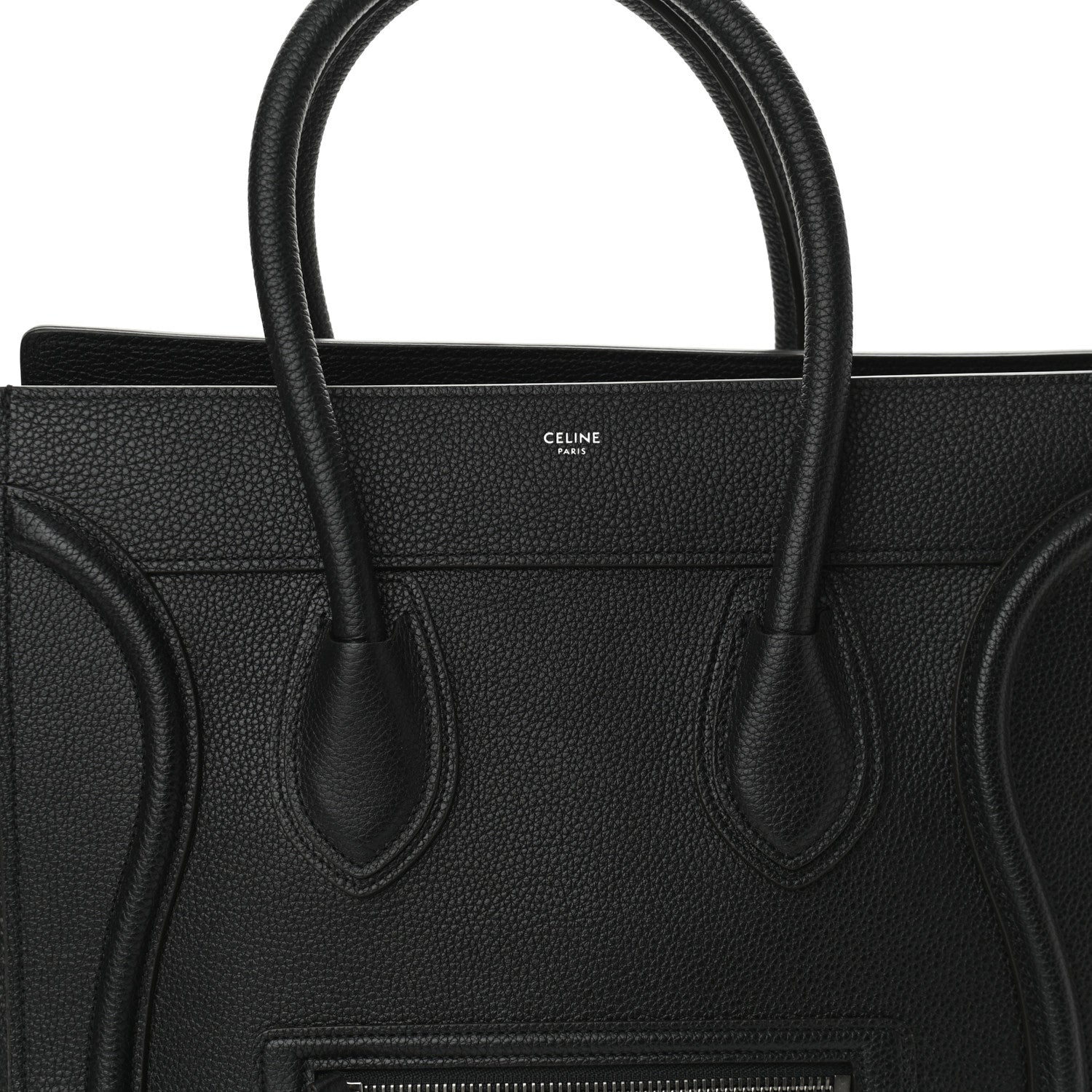 Celine Drummed Calfskin Mini Luggage Black 7 of 9