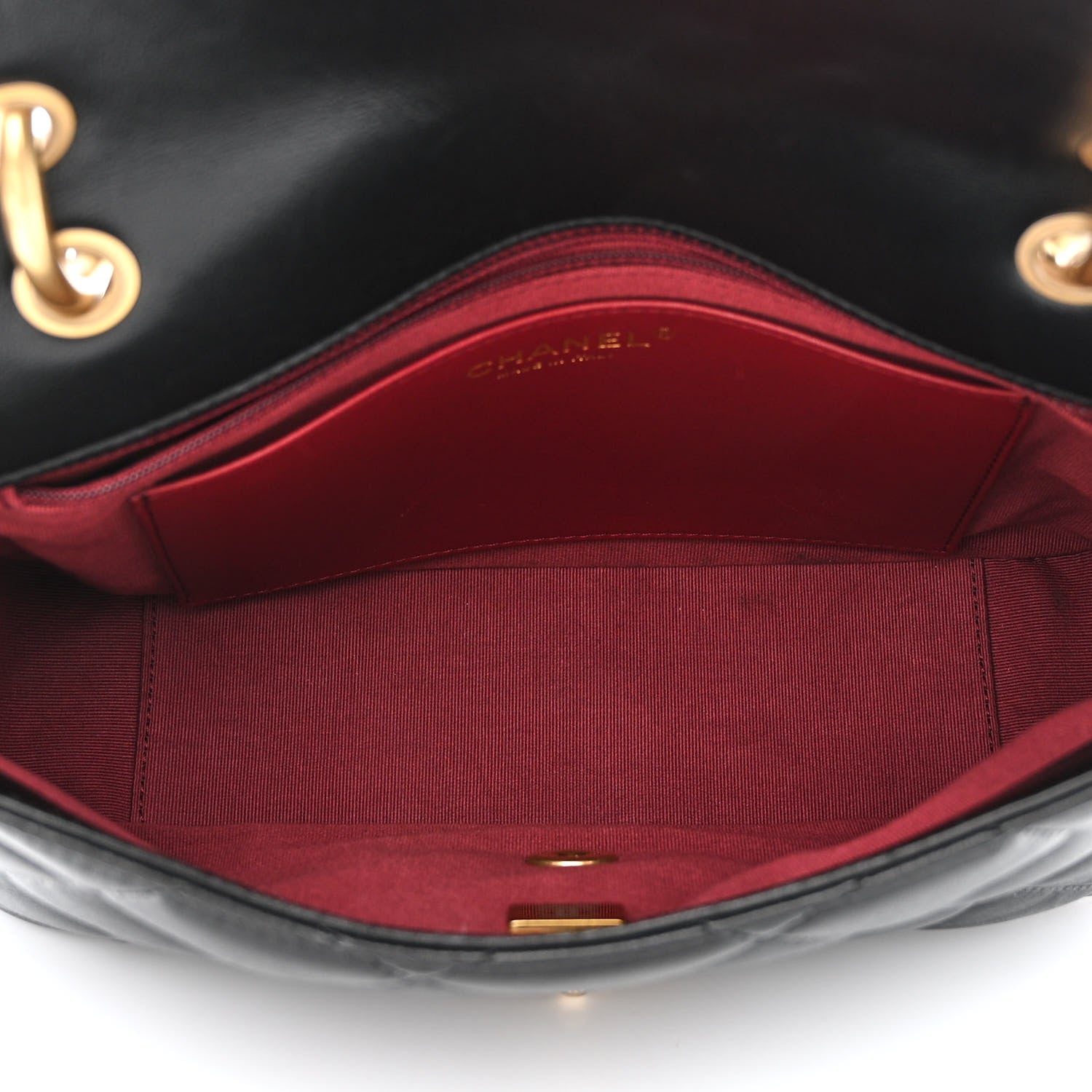 Chanel Lambskin Quilted Top Handle Flap Black 5 of 12