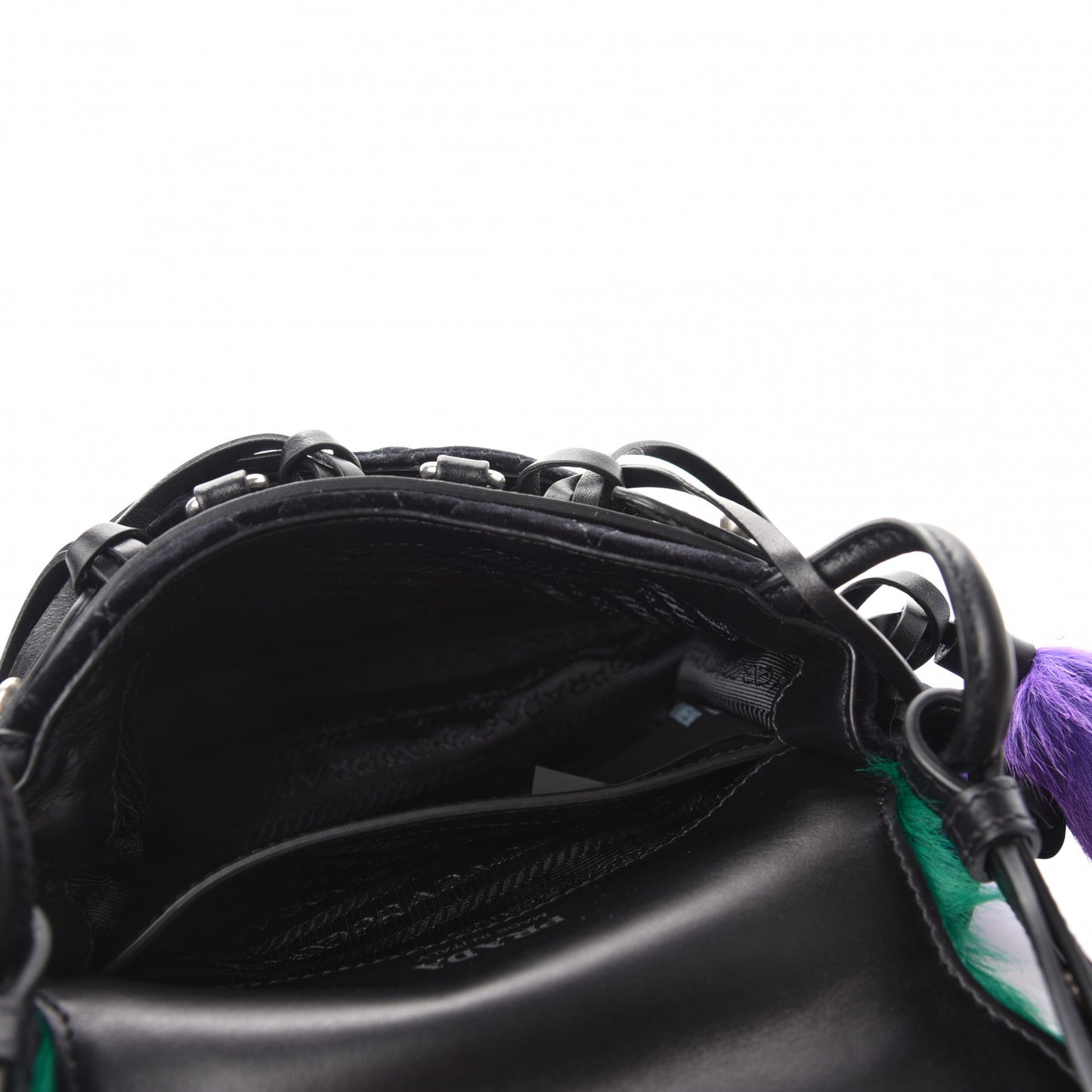 Cavallino Velluto Corsaire Antic Crossbody Bag Biliardo Black