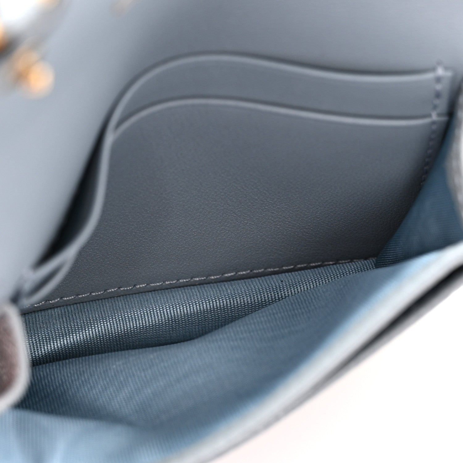 Christian Dior Goatskin Saddle Card Holder Sky Blue 5 of 9