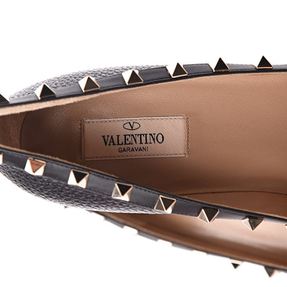 Valentino Garavani Pebbled Calfskin Rockstud 85mm Pumps 40 Black 5 of 9