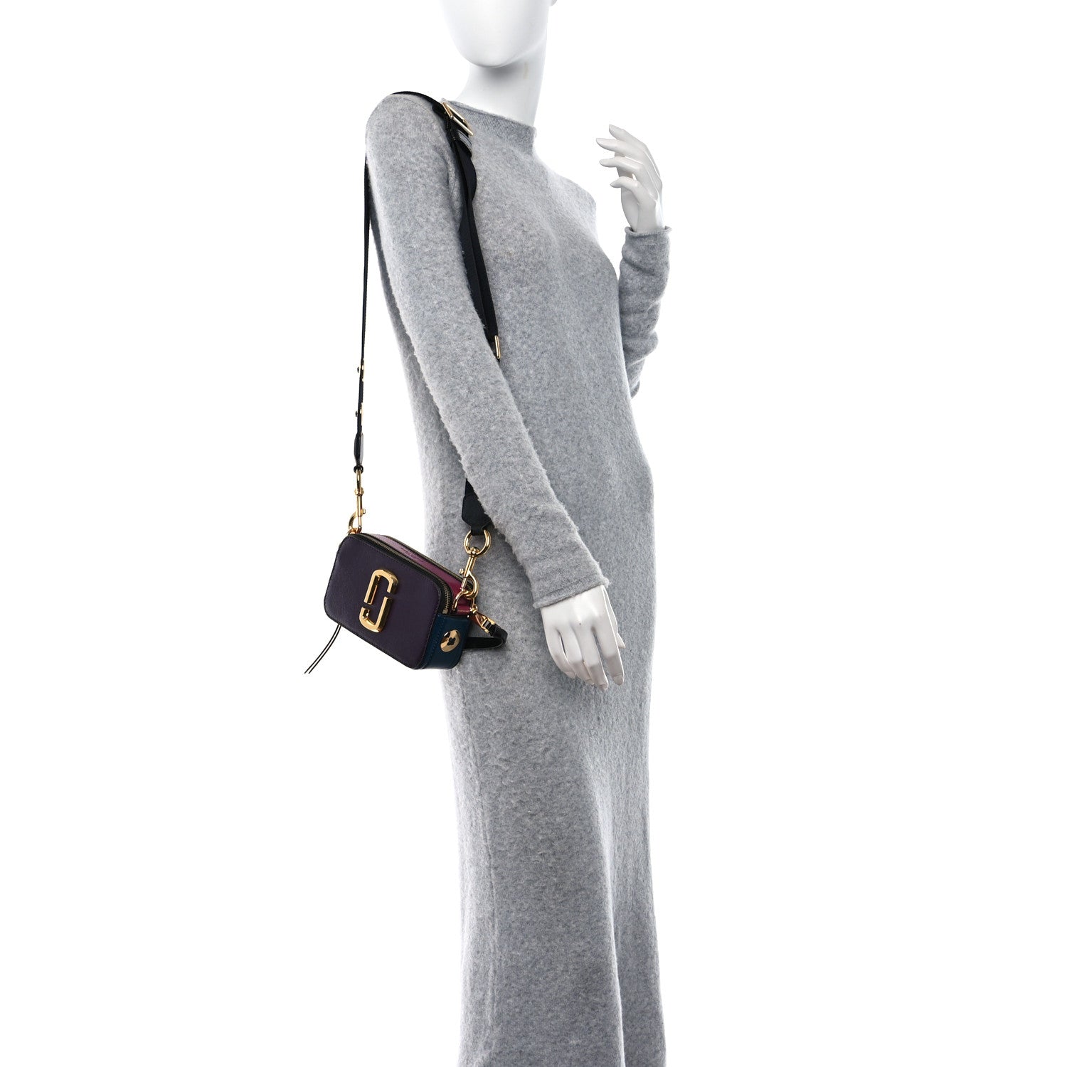 Marc Jacobs Saffino Small Stud Snapshot Camera Bag Purple Gold 2 of 10
