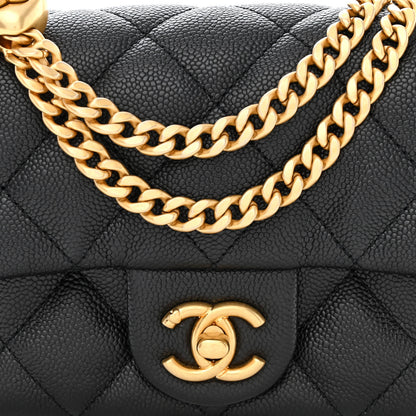 Chanel Caviar Quilted Mini Sweetheart Rectangular Flap Black 8 of 10