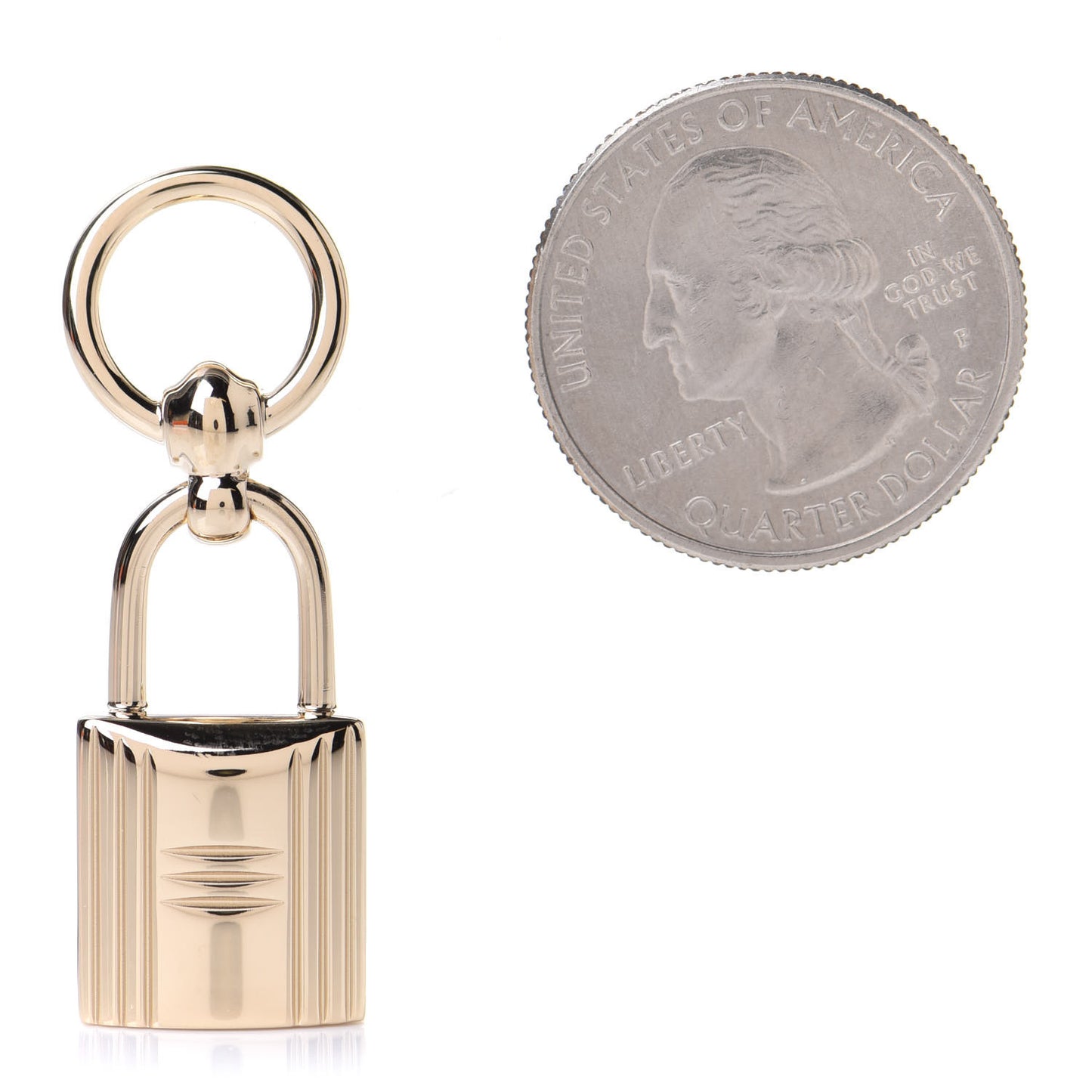 Permabrass Mini Loop Charms Cadenas Scarf Ring Gold