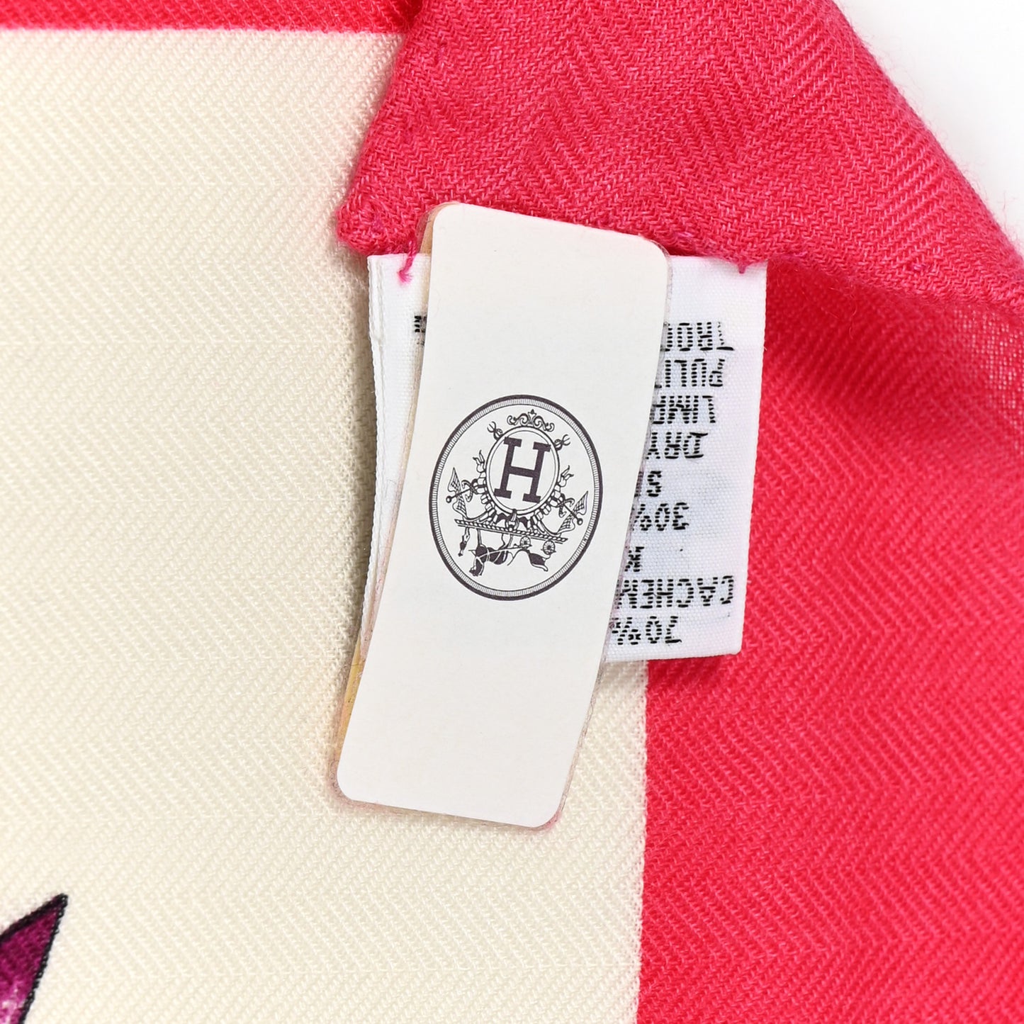 Cashmere Silk En Attendant Ulysse Shawl 140 White Rose Vif Multicolor