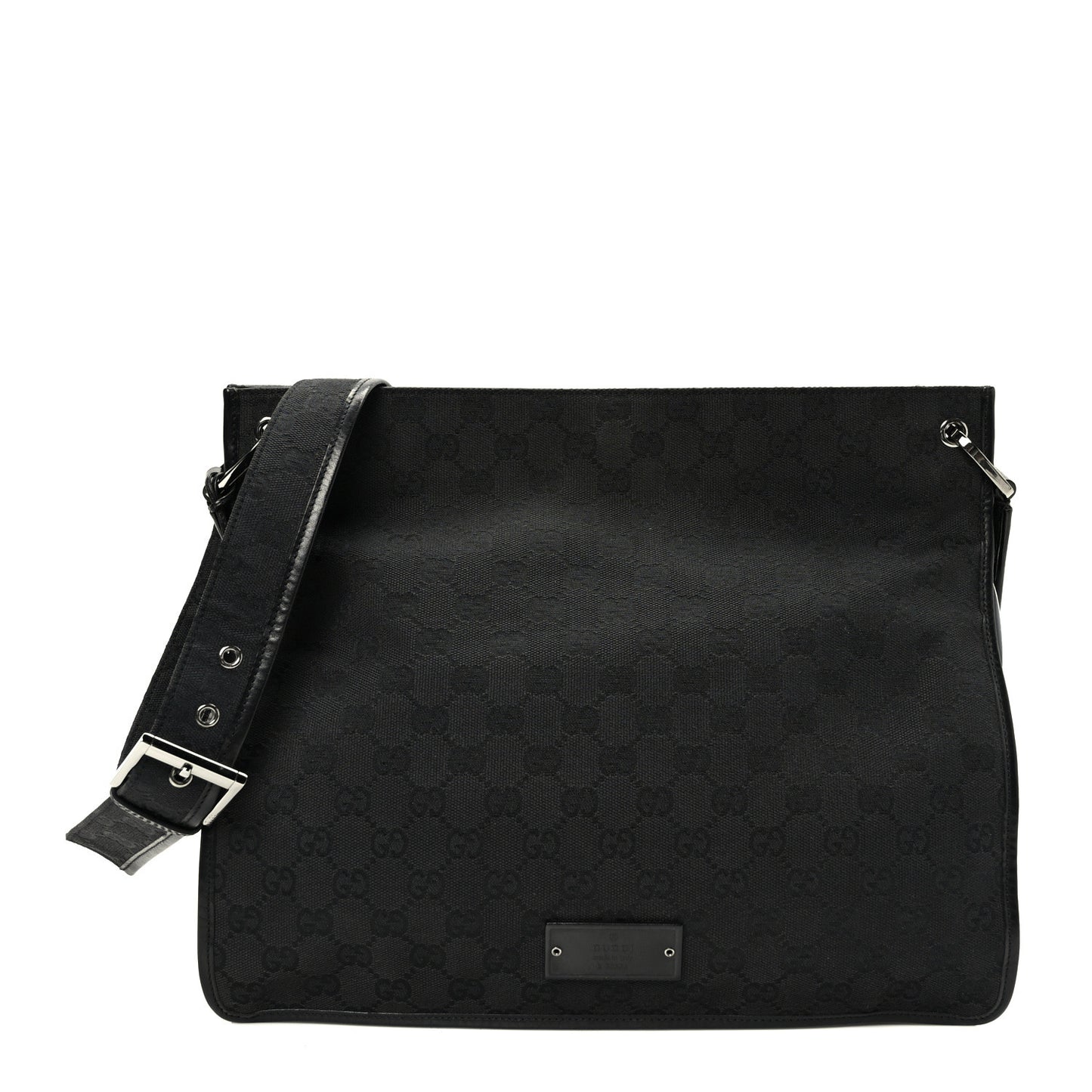 GG Monogram Messenger Crossbody Bag Black