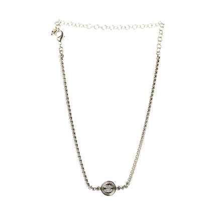 Chanel Crystal CC Chain Short Necklace Gold 3 of 5