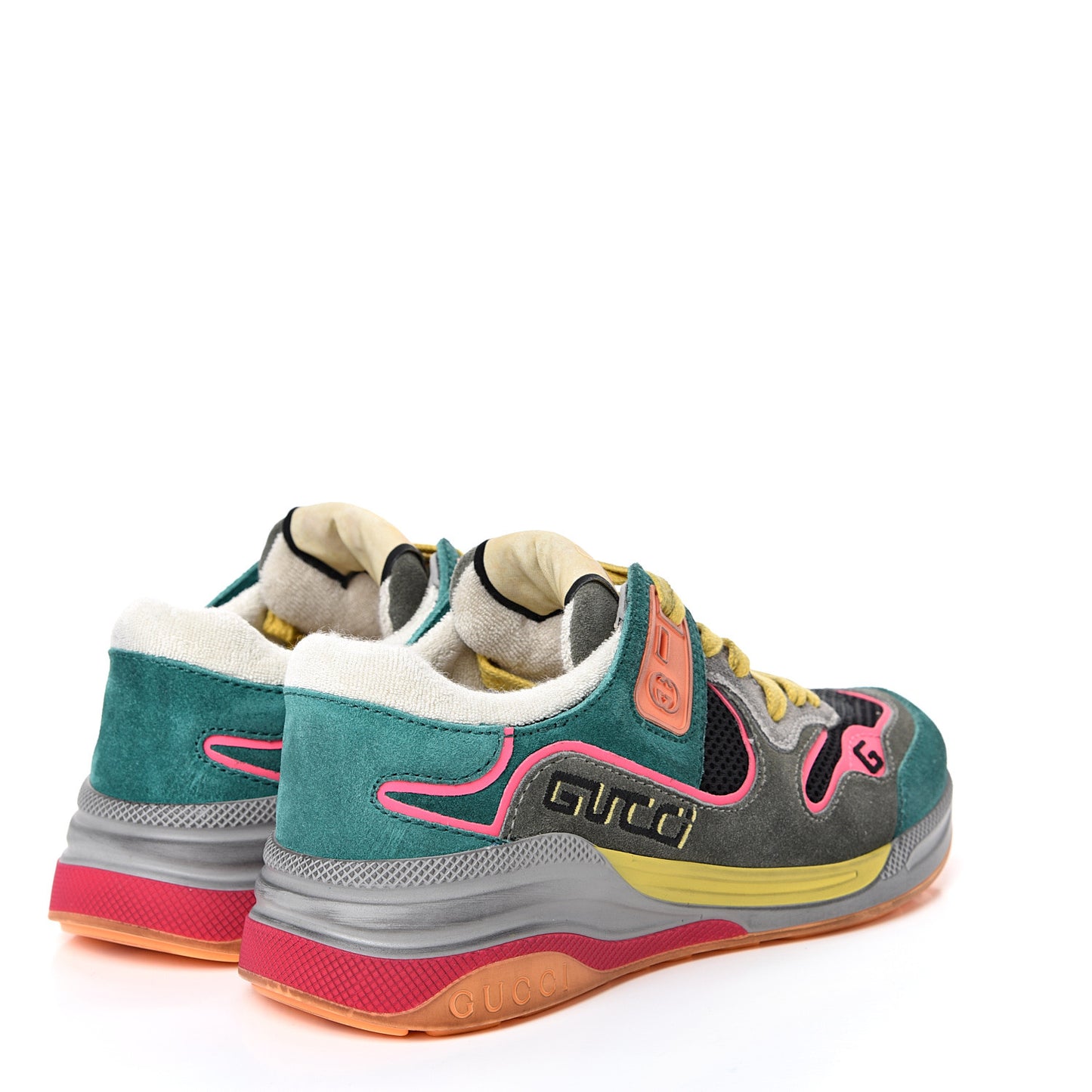 Suede Calfskin Womens Ultrapace Sneakers 35.5 Green